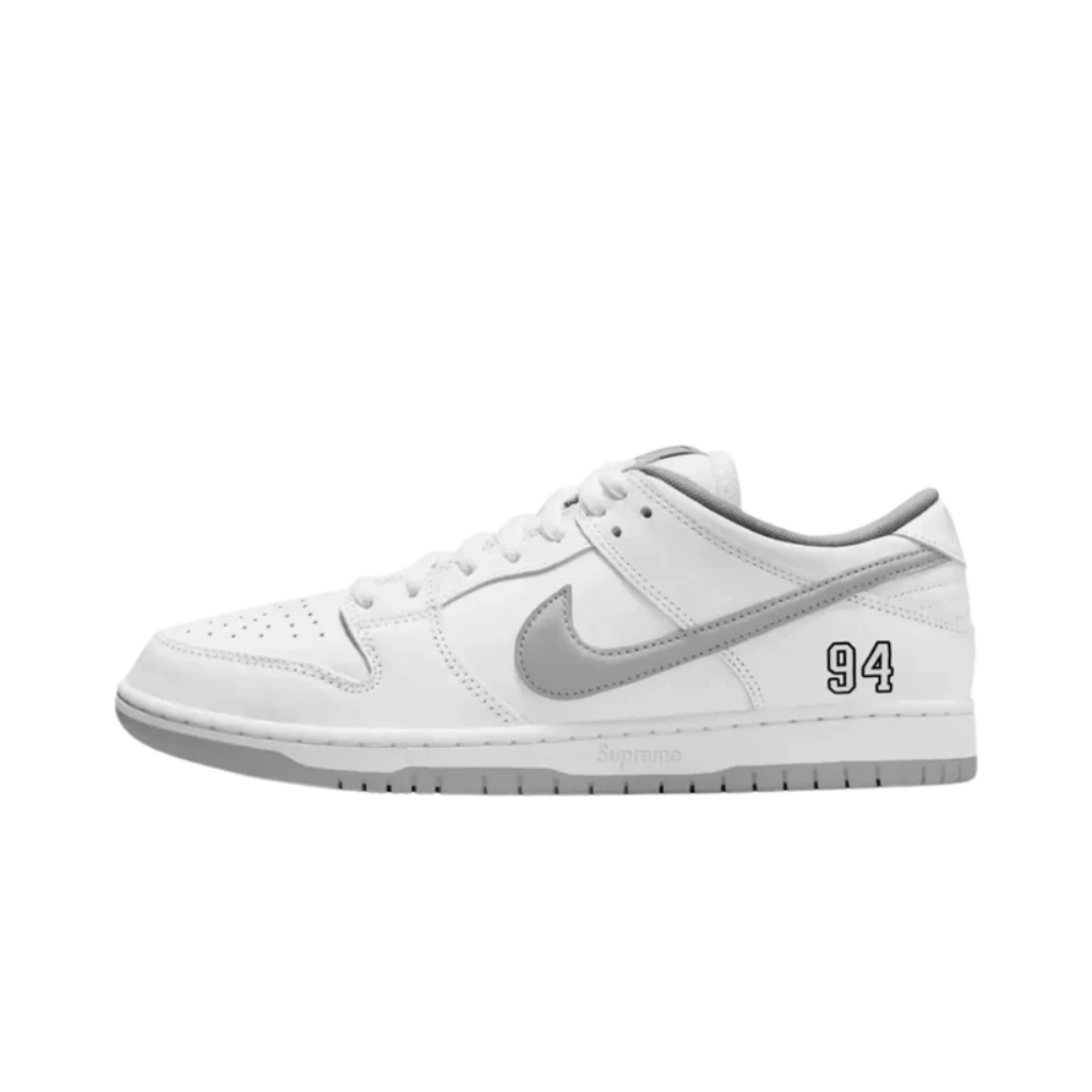 Nike SB Dunk Low Supreme 94 White Metallic Silver (REFLECTIVE)