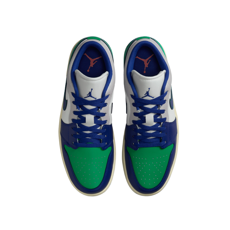 Jordan AIR JORDAN 1 LOW  SAIL/DEEP ROYAL BLUE-STADIUM GREEN