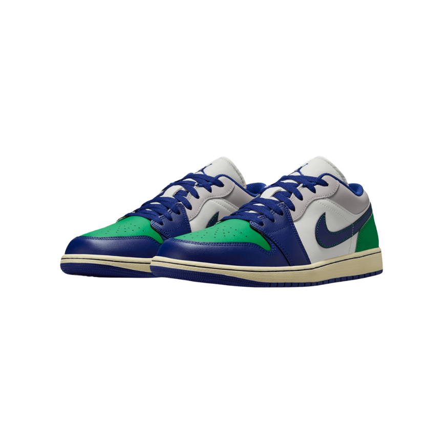 Jordan AIR JORDAN 1 LOW  SAIL/DEEP ROYAL BLUE-STADIUM GREEN