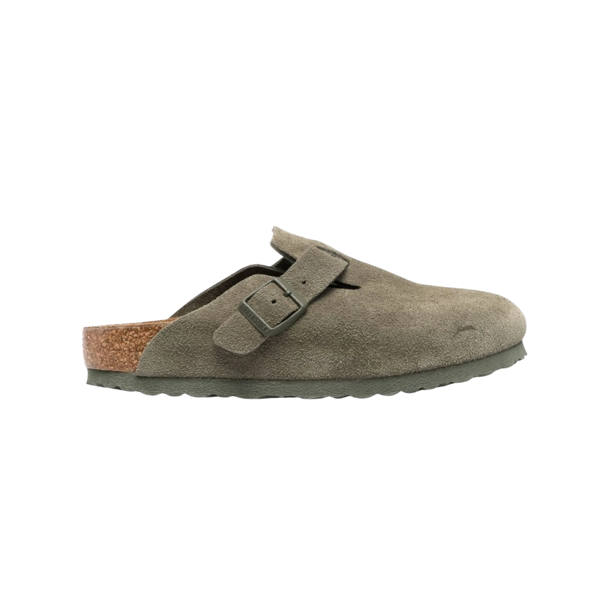 Birkenstock Boston buckle-detail suede clogs